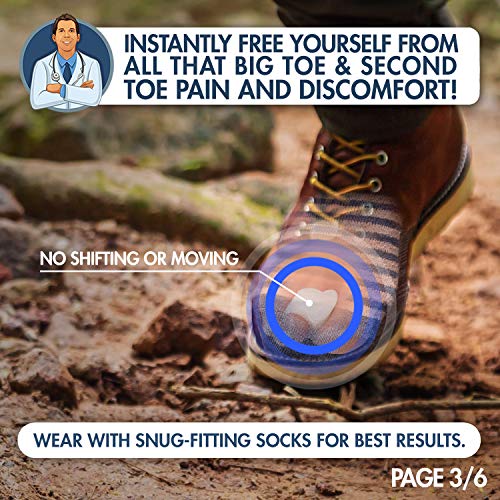 Dr. Frederick's Original Toe Spacers for Bunions - 4 Pieces - Temporary Bunio...