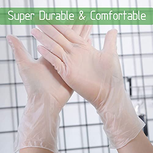 Dr.GreenPanda (XL 1000pcs) Clear Vinyl Disposable Gloves, Food Safe, Food Ser...