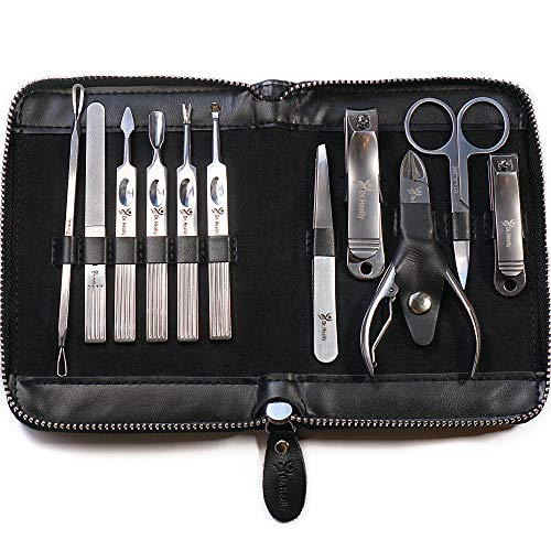 Dr.Heally Manicure Set Professional Pedicure Kit 11 Pieces Stainless Steel Cu...