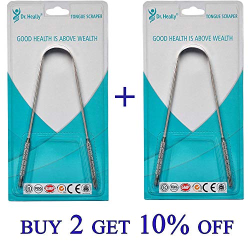 Tongue Scraper Stainless Steel for adult – The Tongue Cleaner Ayurvedic Metal...