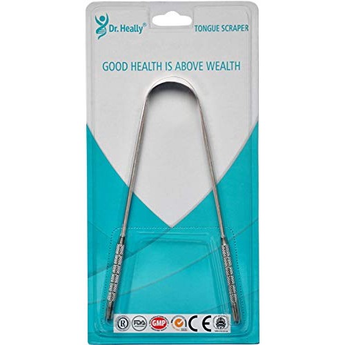 Tongue Scraper Stainless Steel for adult – The Tongue Cleaner Ayurvedic Metal...