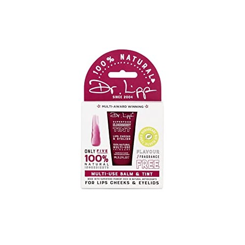 Dr. Lipp - Elderberry Natural Lanolin Tinted Lip Balm - Moisturizing Gloss Fo...