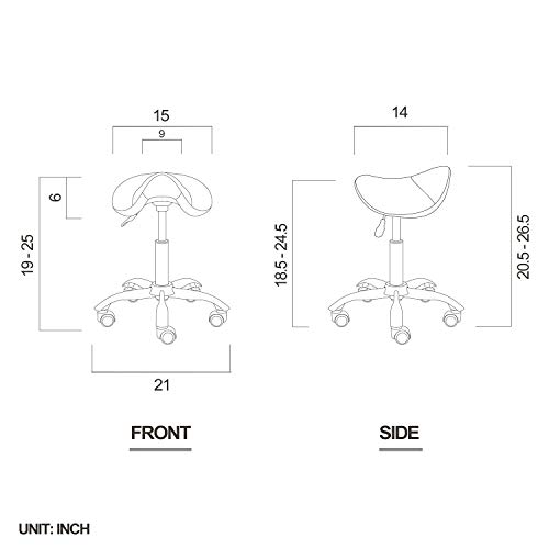 DR.LOMILOMI Hydraulic Saddle Rolling Hygienic Clinic Spa Massage Stool Chair ...