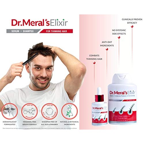 Dr. Meral's Elixir - Essential Hair Growth Products Kit: Minoxidil Free Thinn...