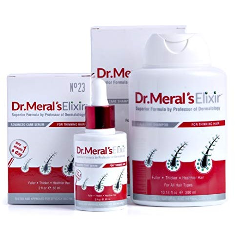 Dr. Meral's Elixir - Essential Hair Growth Products Kit: Minoxidil Free Thinn...