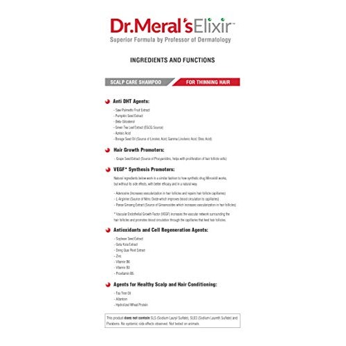 Dr. Meral's Elixir - Hair Loss Shampoo: Helps Prevent and Reverse Thinning Ha...
