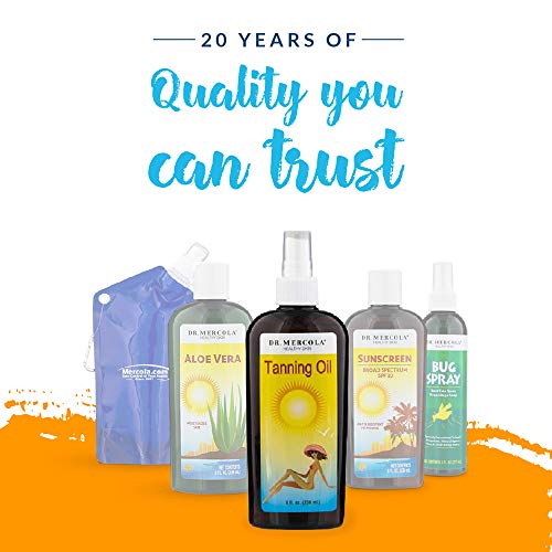 Dr. Mercola Natural Tanning Oil (8 fl oz per bottle), NO artificial fragrance...