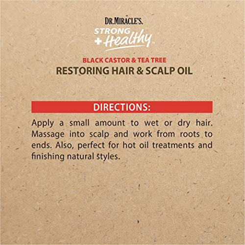 Dr. Miracle's Strong & Healthy Restoring Hair & Scalp Oil. Contains Black Cas...