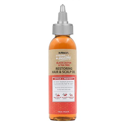 Dr. Miracle's Strong & Healthy Restoring Hair & Scalp Oil. Contains Black Cas...