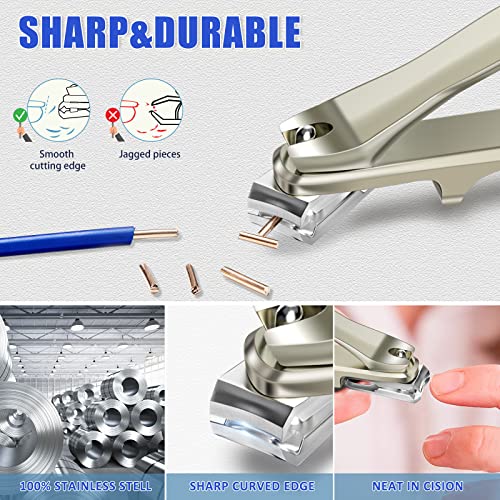 DR. MODE Nail Clippers Easy Grip 360 Degree Rotary Toenail Clippers for Men,S...