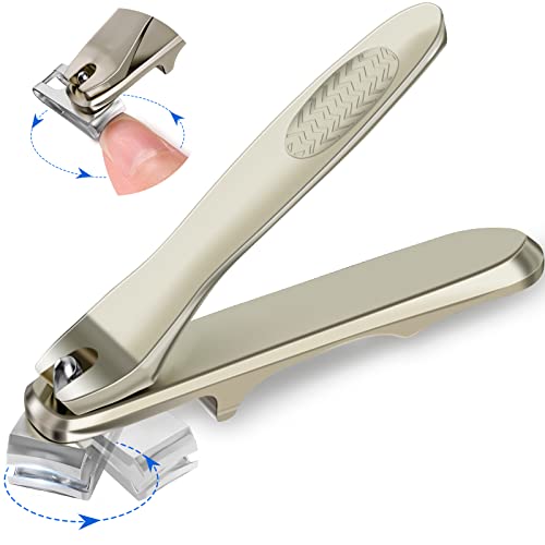 DR. MODE Nail Clippers Easy Grip 360 Degree Rotary Toenail Clippers for Men,S...