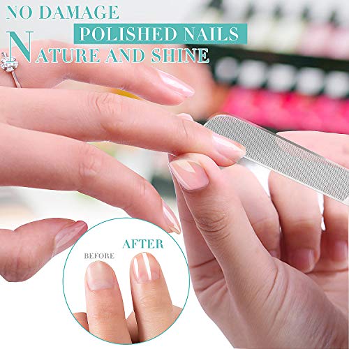 Glass Nail Shiner - 2PC Upgrade Nano Nail Buffers Glass Nail File Crystal Shi...