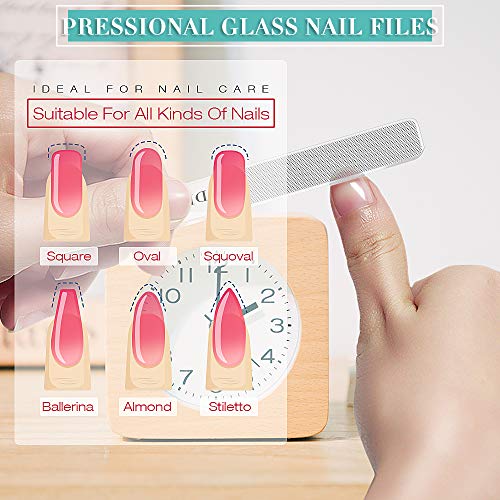 Glass Nail Shiner - 2PC Upgrade Nano Nail Buffers Glass Nail File Crystal Shi...