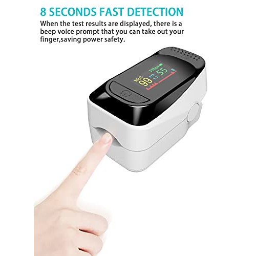 Pulse Oximeter Fingertip,Blood Oxygen Saturation Accurate Heart Rate Monitor ...