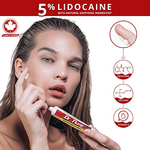 Dr. Numb 5% Lidocaine Topical Anesthetic Numbing Cream for Pain Relief, Maxim...