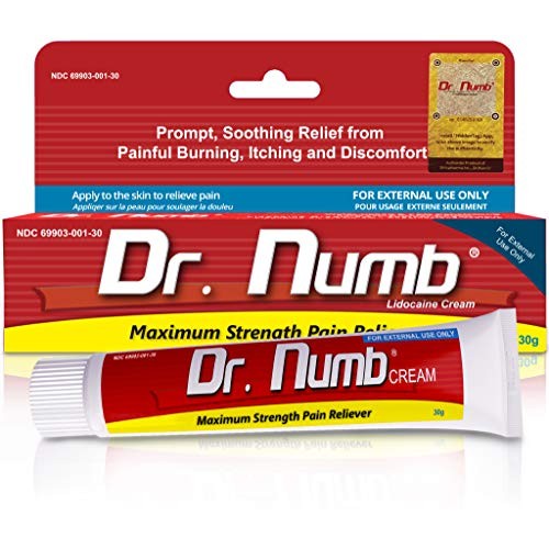 Dr. Numb 5% Lidocaine Topical Anesthetic Numbing Cream for Pain Relief, Maxim...
