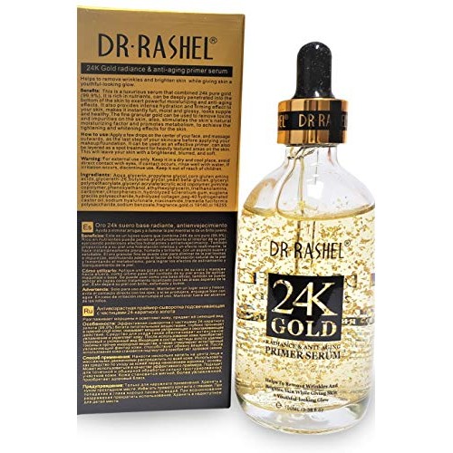 Dr Rashel 24K Gold Radiance Anti Aging Face Primer Serum | Youthful Glowing, ...