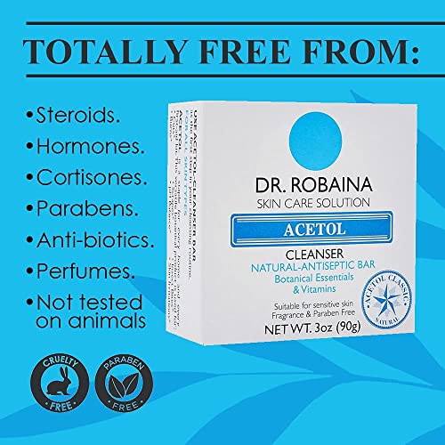 ACETOL® Cleanser Cleansing Bar with Natural Auxiliary Anti-Septic Ingredients...
