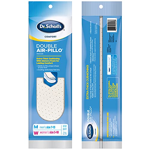 Dr. Scholl’s Comfort Double Air-Pillo Insoles, Men’s Size 7-13, Women’s Size ...