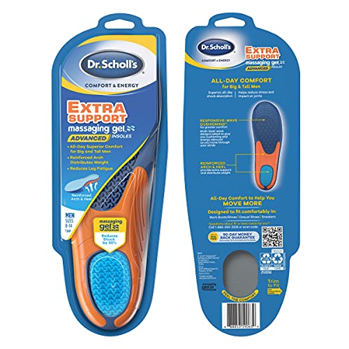 Dr. Scholl’s Extra Support Insoles Superior Shock Absorption and Reinforced A...