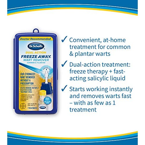 Dr. Scholl’s FreezeAway Wart Remover Dual Action, 7 Applications / Freeze The...