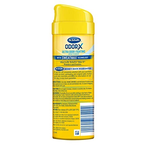 Dr. Scholl’s Odor-X ODOR-FIGHTING Spray-Powder // All-Day Odor Protection and...