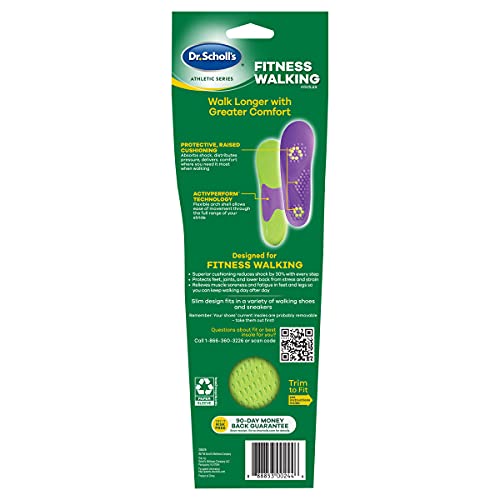 Dr. Scholl's Athletic Series Fitness Walking Insoles, Women’s Size 6-11, 1 Pa...