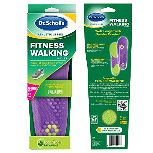 Dr. Scholl's Athletic Series Fitness Walking Insoles, Women’s Size 6-11, 1 Pa...