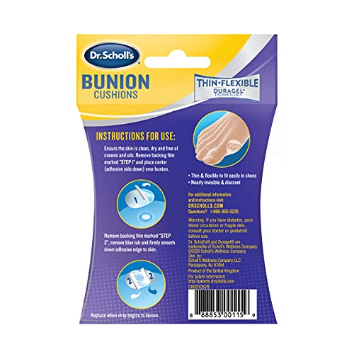 Dr. Scholl's BUNION CUSHION with Duragel Technology, 5ct // Cushioning Protec...