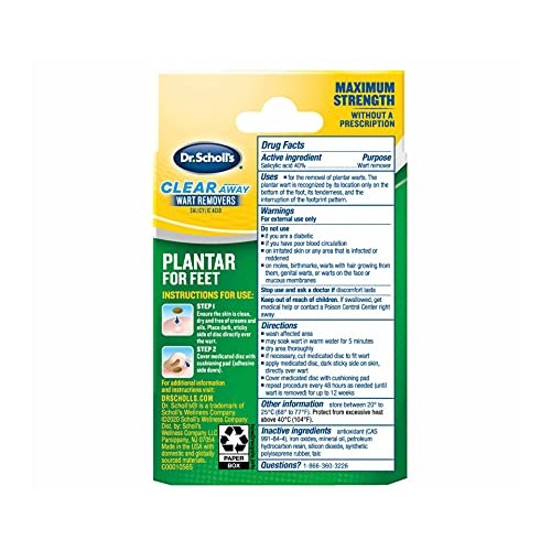 Dr. Scholl's Clear Away Wart Remover Plantar 24 ea (Pack of 2)