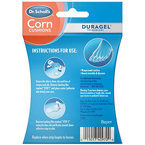 Dr. Scholl's CORN CUSHION with Duragel Technology 6ct Cushioning Protection a...