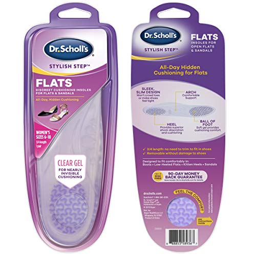 Dr. Scholl's Cushioning Insoles for Flats and Sandals, All-Day Comfort in Fla...