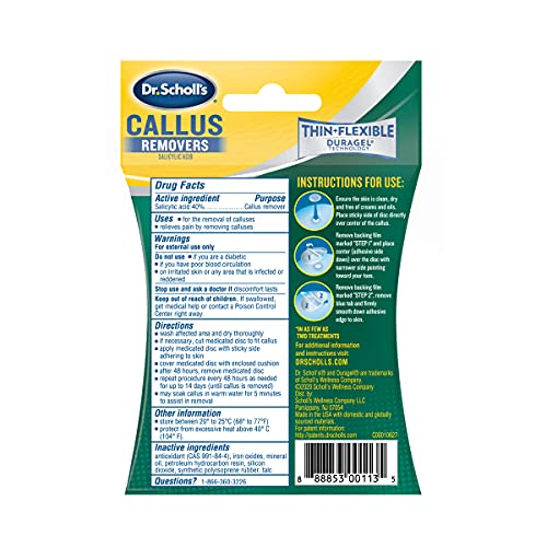 Dr Scholl's Duragel Callus Removers, 4 Cushions and 4 Medicated Discs, (Packa...