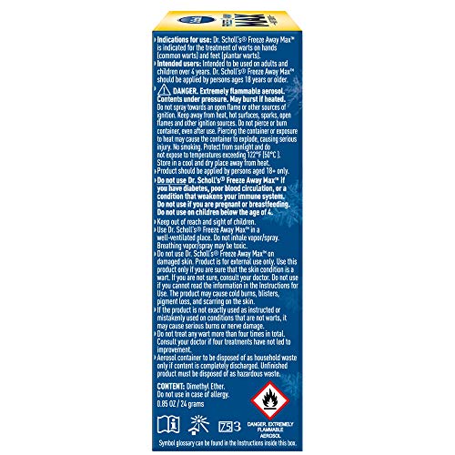 Dr. Scholl's Freeze Away MAX Wart Remover 10 Applications, Safe to use on Chi...