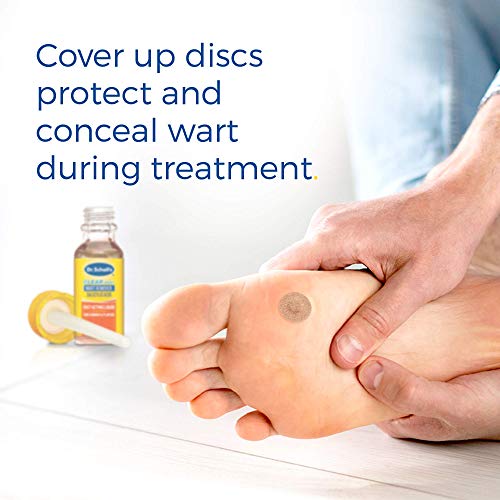 Dr. Scholl's Liquid Wart Remover (.33 oz) with 20 Cover Up Discs, Safe for Ch...