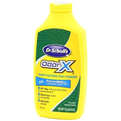 Dr. Scholl's Odor-Fighting X Foot Powder, Yellow, 6.25 Ounce (Pack of 3)