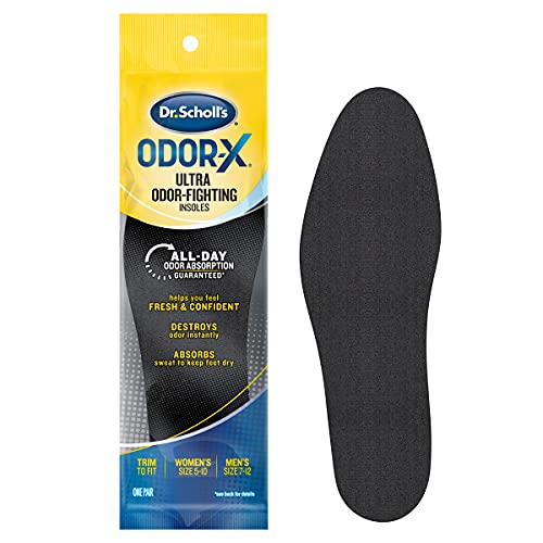 Dr. Scholl's Odor X Odor Fighting Insoles With Activated Charcoal, (1 Pair, P...
