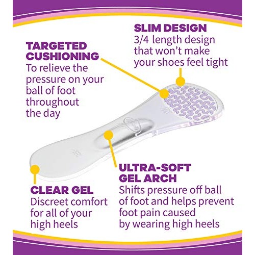Dr. Scholl's Stylish Step High Heel Relief Insoles Size 6 - 10, Purple, 1 Pair