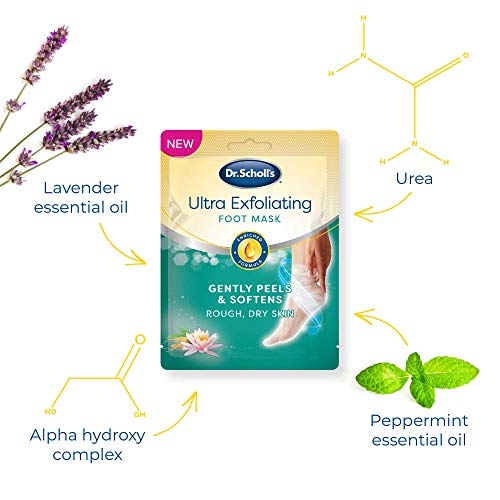 Dr. Scholl's Ultra Exfoliating Foot Peel Mask 3 Pack , Gently Peels and Softe...