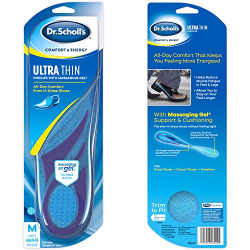 Dr. Scholl's ULTRA THIN Insoles // Massaging Gel Insoles 30% Thinner in the T...