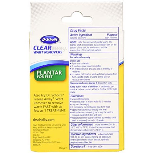 Dr. Scholl's Clear Away Wart Remover Plantar 24 Count (Pack of 3)