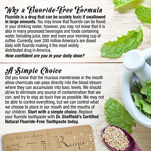 Dr. Sheffield’s Certified Natural Toothpaste (Extra-Whitening) - Great Tastin...