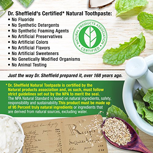 Dr. Sheffield’s Certified Natural Toothpaste (Extra-Whitening) - Great Tastin...