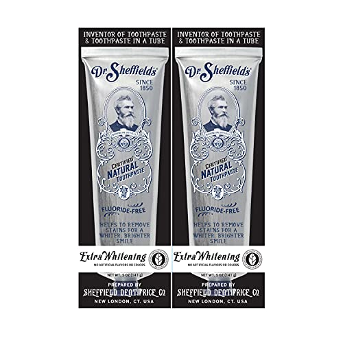 Dr. Sheffield’s Certified Natural Toothpaste (Extra-Whitening) - Great Tastin...