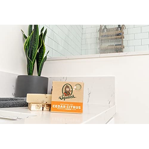 Dr. Squatch All Natural Bar Soap for Men, 3 Bar Variety Pack, Pine Tar, Cedar...