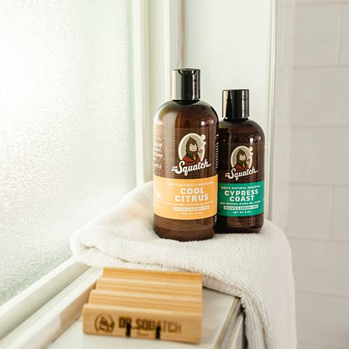 Dr. Squatch Citrus & Cypress Men's Shampoo + Conditioner Hair Bundle - Keeps ...