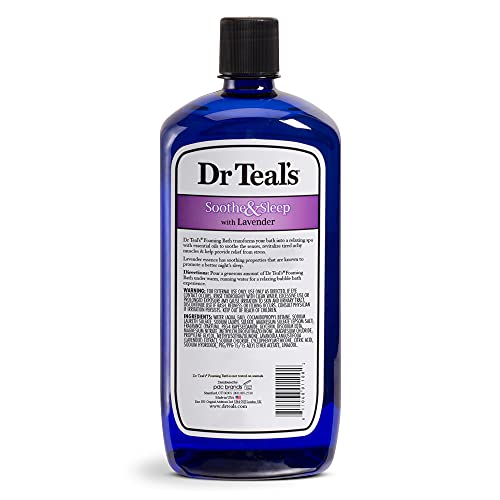 Dr Teal’s Foaming Bath with Pure Epsom Salt, Soothe & Sleep with Lavender, 34...