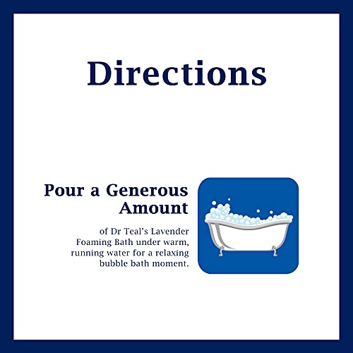 Dr Teal’s Foaming Bath with Pure Epsom Salt, Soothe & Sleep with Lavender, 34...