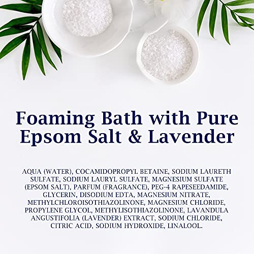 Dr Teal’s Foaming Bath with Pure Epsom Salt, Soothe & Sleep with Lavender, 34...