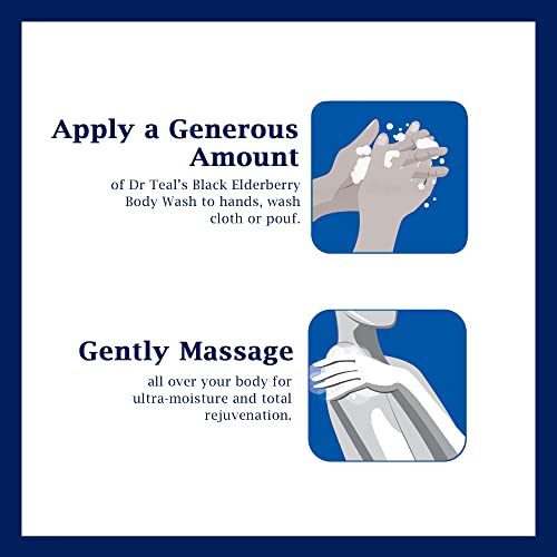 Dr Teal's Body Wash with Pure Epsom Salt, Cannabis Sativa Hemp Seed Oil, 24 f...